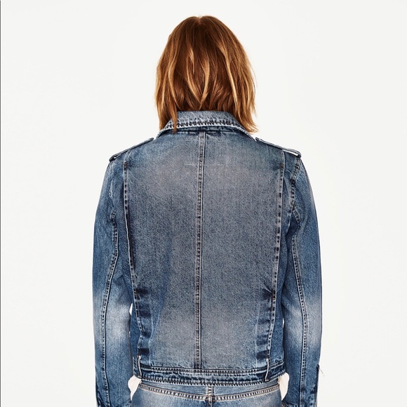 ❌SOLD❌Zara Man Original Denim 1975 Biker Jacket - Picture 4 of 8